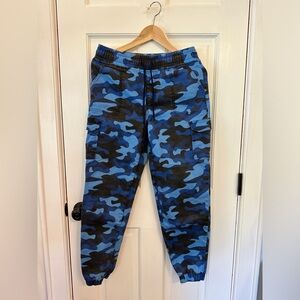 BDU joggers. Blue camo pants